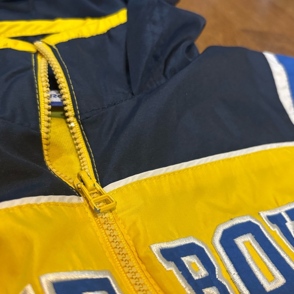 Reebok Y2K Yellow Navy Windbreaker Jacket Youth Large Runs Smaller colorblock - Picture 6 of 9